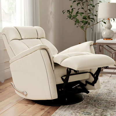 Fauteuil inclinable et oscillant Global Home avec appui-tête et repose-pieds réglables manuellement en similicuir Bentley