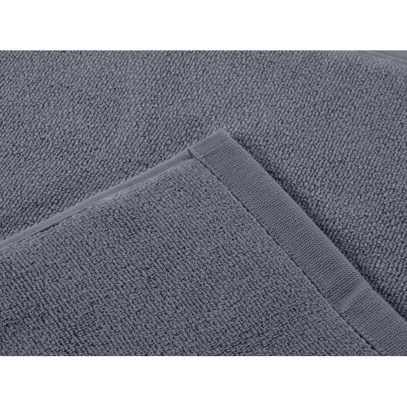 Classic Organic 100% Cotton and Turkish Cotton Rectangle Bath Mat, Graphite