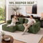 Modern Oversized 262cm Boneless Corner Sofa L-Shaped Corduroy Sofa With Storage Pockets-879638399-879638394