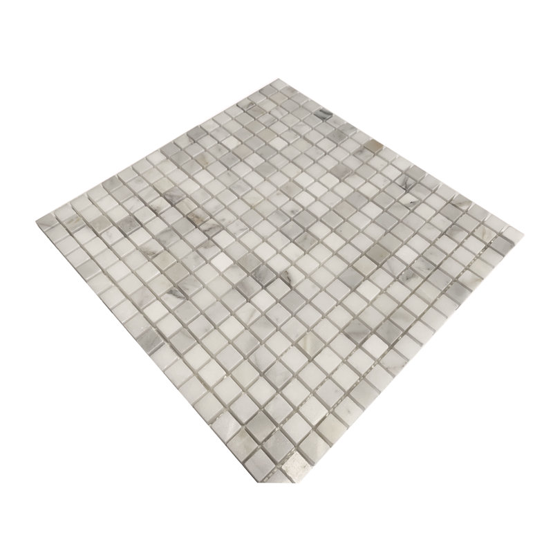 0.37" x 0.62" Marble Grid Mosaic Wall & Floor Tile