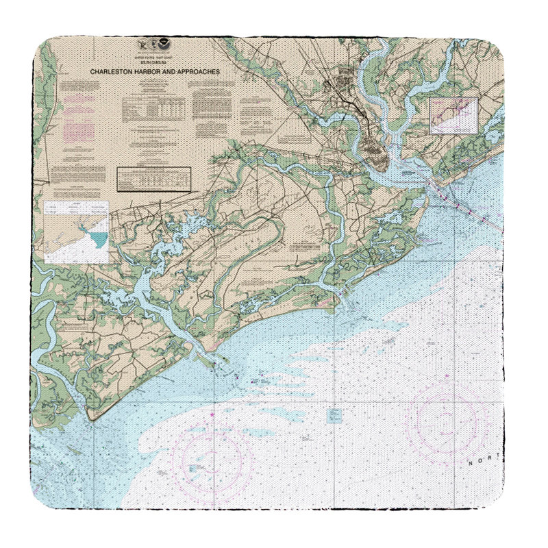 Charleston harbor et approches, sc coast