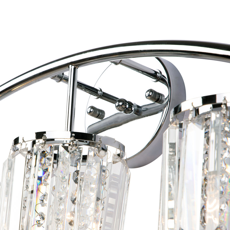 Éclairage pour salle de bain 3 lumières en cristal Hallum H 11,3 po