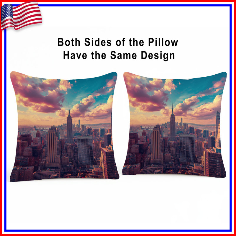 Coussins New York City Skyline, 26 po x 26 po