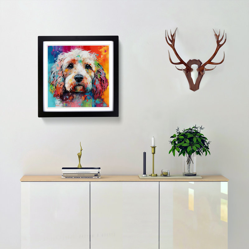 Single Picture Frame Print on Wood, Black