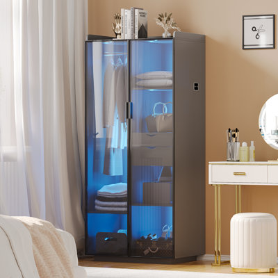 Modern 70" Bedroom Multifunctional Wardrobe by Wrought Studio
