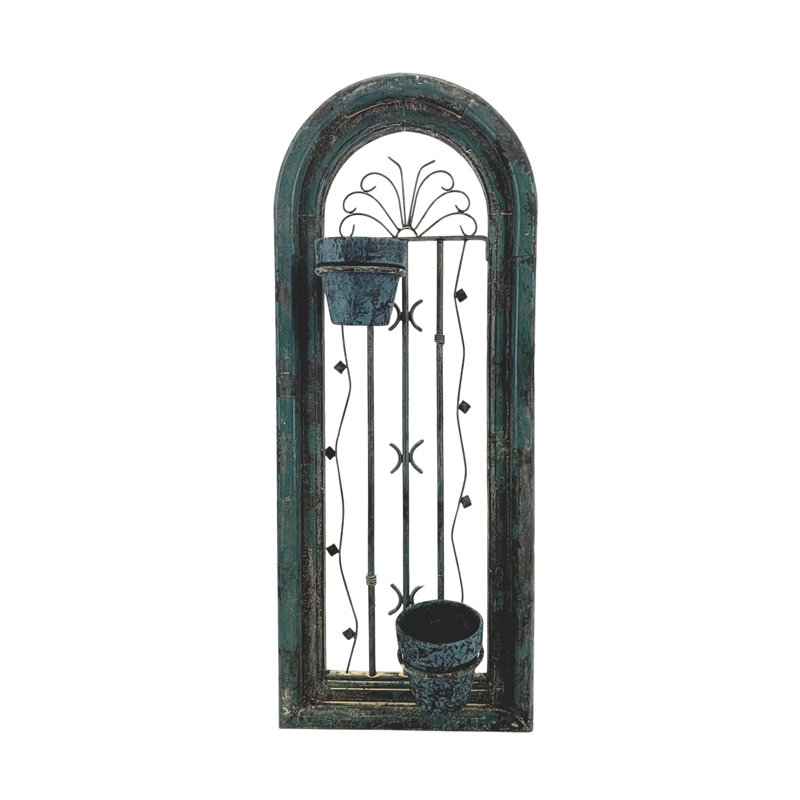 Pot à fleurs suspendu Rustic, Bleu sarcelle vieilli