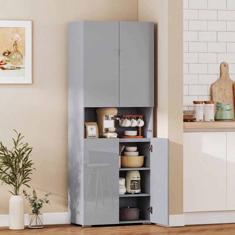 Kitchen Pantry, High Gloss Grey
