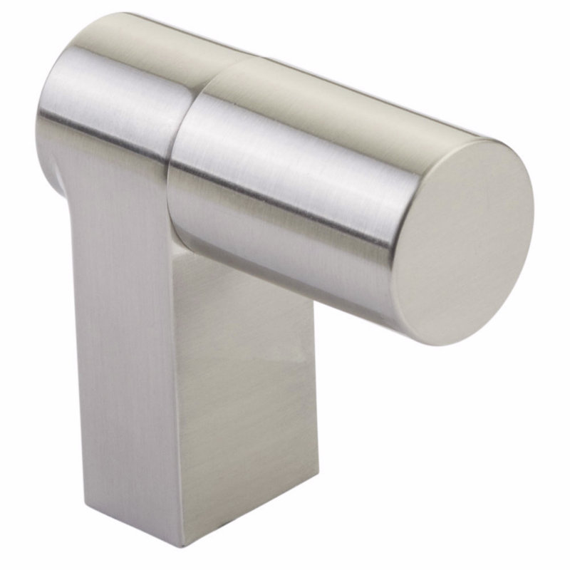 Emtek Select Cabinet Finger Pull 2in, Rectangular Stem & Smooth Pull, Satin Nickel
