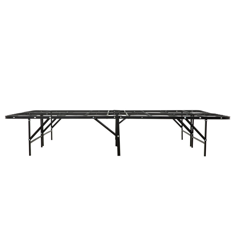 Base de lit plateforme en métal - Base de lit matelas, noir, Grand lit