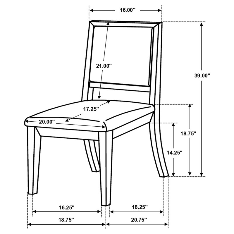 Chaise de salle à manger rembourrée Rymer