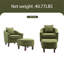 Fauteuil demi-tonneau avec repose-pieds Ohman 29,13 pouces de large-87377353