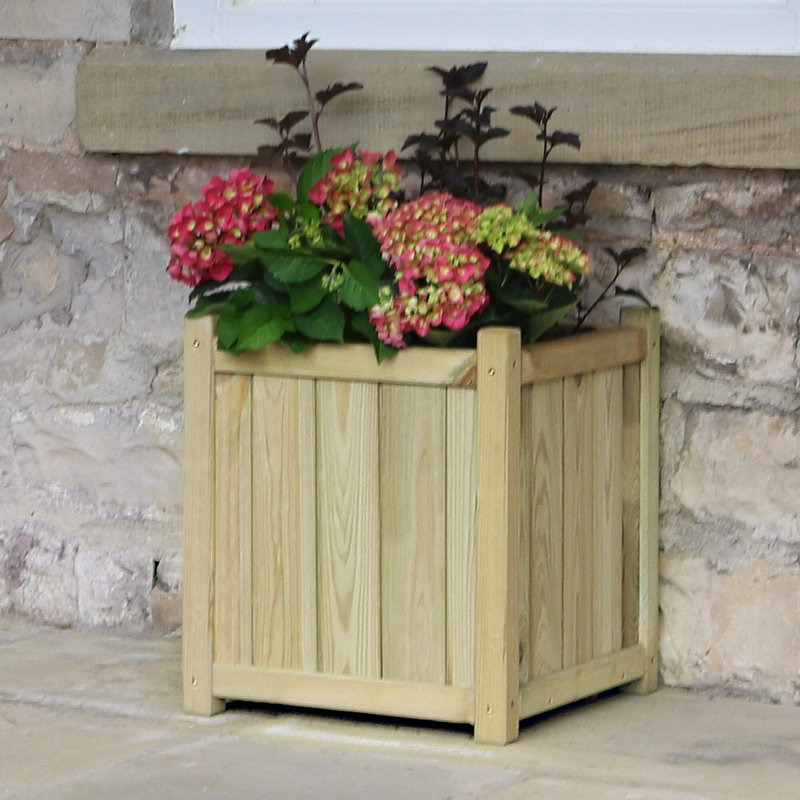 Randy Wood Planter Box, 65cm H x 60 cm W x 60 cm D