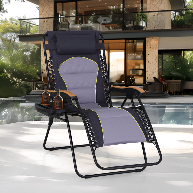 Fauteuil inclinable zéro gravité avec coussin Naihomie, Gris / gris clair