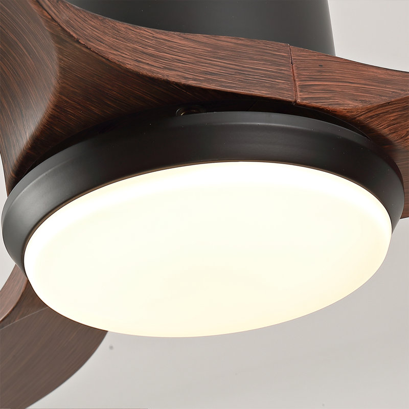Modern Ceiling Fan With Light, Featuring 3 Abs Plastic Blades, Remote Control Operation, Reversible Dc Motor, And Dimmable Led Lighting