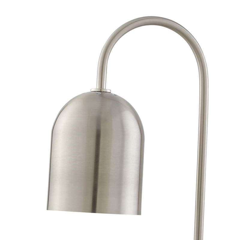 Lampe de bureau en métal Gilleod, Gris, Noir