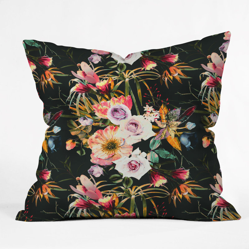 Coussin décoratif intérieur / extérieur Marta Barragan Camarasa Garden Bouquets, 18 po x 18 po