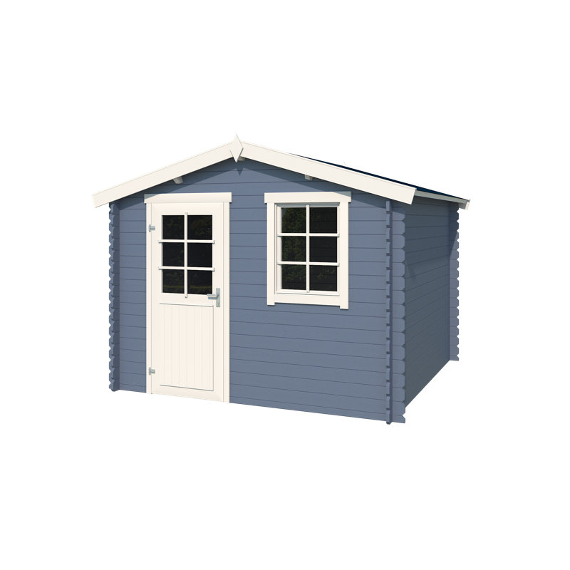 Lasita Nina 175 - 9 x 6 Ft. Apex Roof Summerhouse With Single Glazed Windows (28mm), Pigeon Blue