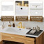 Meuble-lavabo de 36 po en bois avec cadre en bois massif, 2 portes à fermeture douce, 3 tiroirs à fermeture douce, tablette réglable, armoire de rangement moderne pour les petites salles de bain