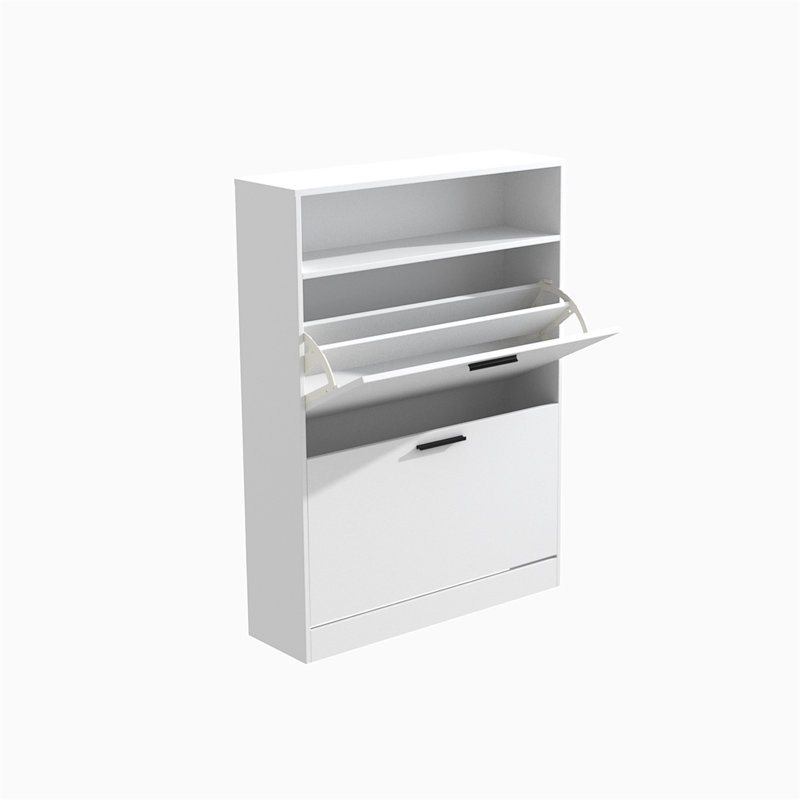 Armoire de rangement pour chaussures avec 2 tiroirs rabattables