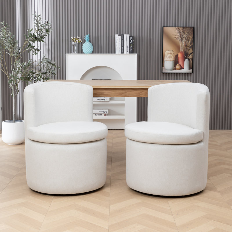 Chaises de salle à manger rembourrées Modern, Blanc