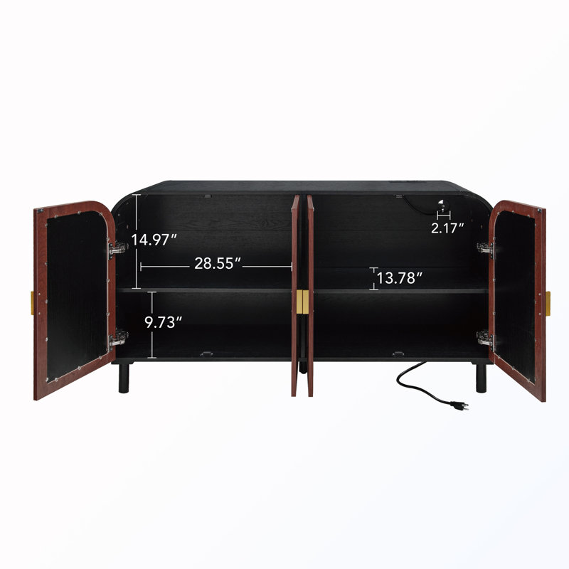 Buffet 4 portes avec tablettes réglables