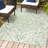 Truman Bohemian Medallion Textured Weave Green/Cream Indoor/Outdoor Rug-616034231