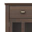 Buffet en bois massif de 54 po de largeur avec portes en verre trempé et 6 tiroirs Artisan-1570132274