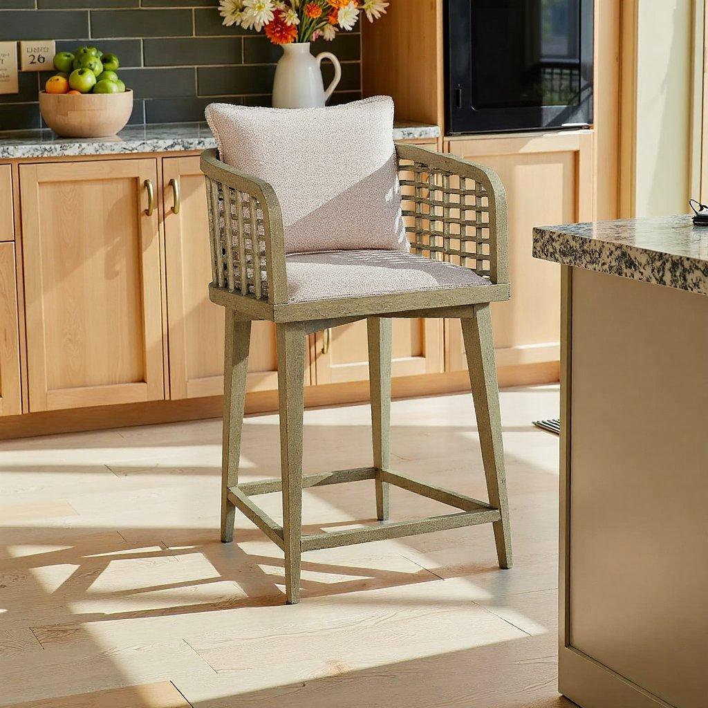Mabe 24" Bar Stool, Driftwood