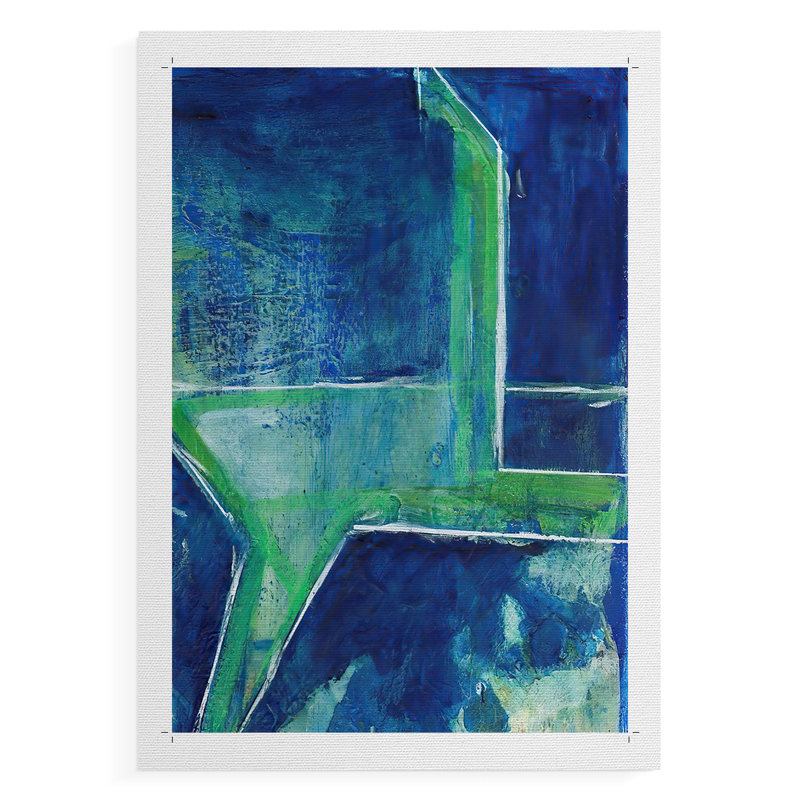GeometricInCoolV III - Impression sur toile seulement - NON-CADRE, H 27 po x l 18 po