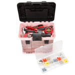 Stalwart Portable Tool Box - Small Parts Organizer and Customizable Compartment for Hardware, Crafts