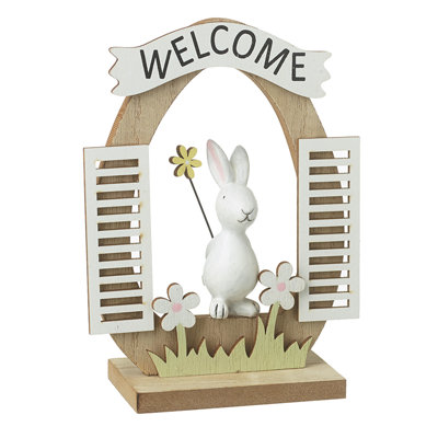 Wooden Easter Rabbit Decoration