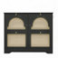 Armoire à chaussures avec 4 tiroirs rabattables, organisateur de chaussures d'entrée élégant avec 4 portes en rotin-311505098