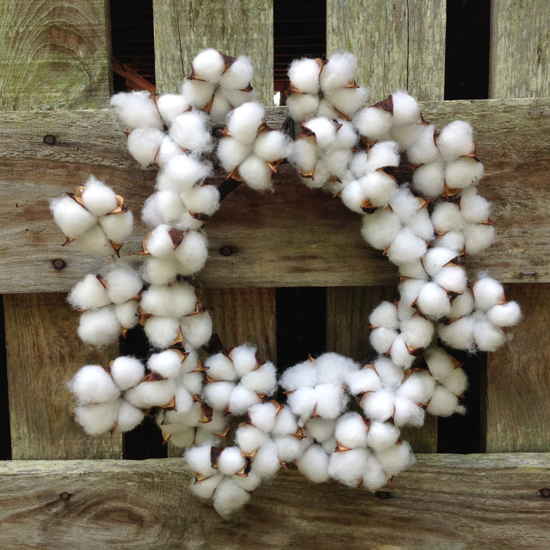 Couronne en faux coton 14 po