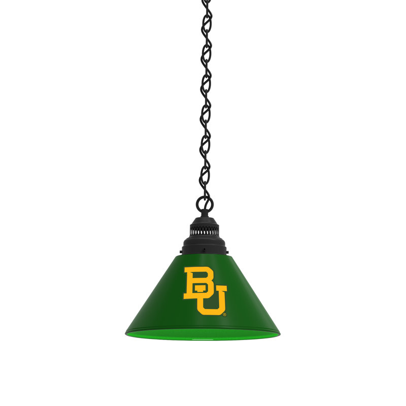 1 - Light Single Pendant, Black, Baylor Bears