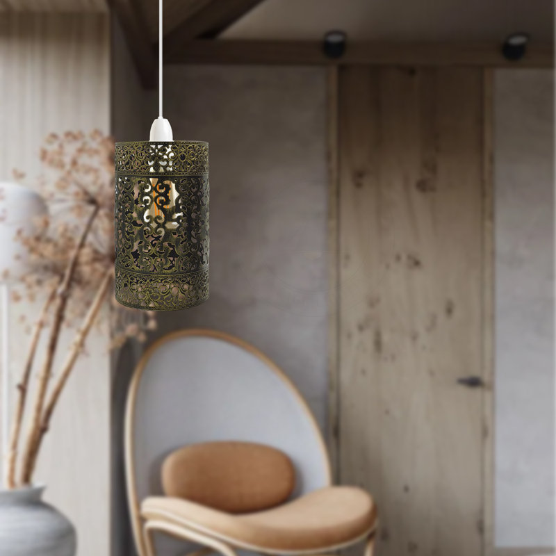 60.96cm H Metal Drum Ceiling Fan Bowl Shade ( Uno ), Brushed Brass