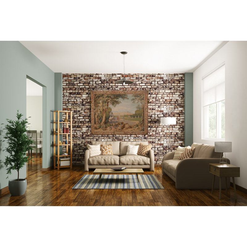 Loom Woven Cotton Blend Wall Hanging, 43" H x 58" W x 0.1" D