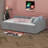Full Size L-Shaped Upholstered Daybed With Twin Size Pop-Up Trundle, Wooden Slats Support For Bedroom Guest Room-840585151