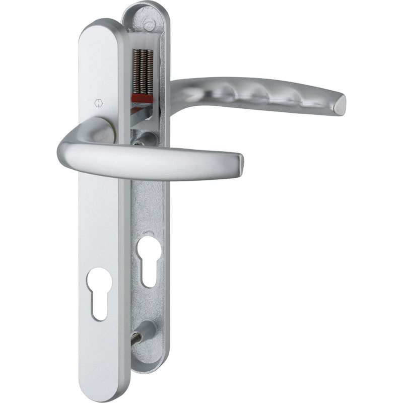 Atlanta Exterior Mortise Door Handle, Silver
