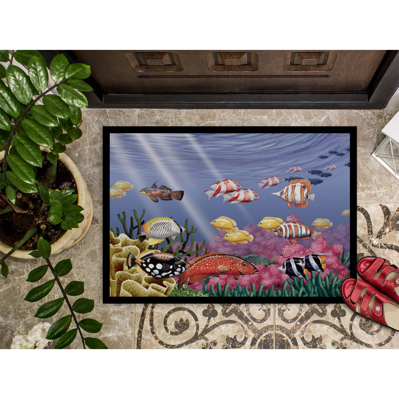 Esmai Non-Slip Outdoor Doormat, Rectangle 2' x 3'