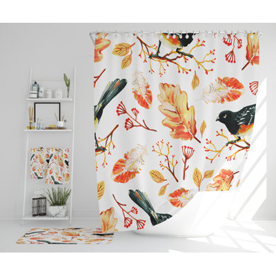 Nevina Polyester Shower Curtain Set