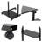 Standing Black Computer Desk 27” With Casters