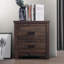 Niglaes Two Drawers Wood Nightstand