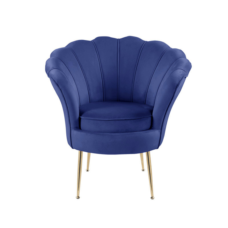 Jaonna Velvet Club Chair, Blue