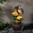 Sunflower and Owl 2.3-Feet Tall Outdoor Polyresin Fountain with Lights