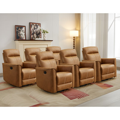 Ensemble de cinéma maison inclinable 31,5 po moderne et ultra confortable pivotant et berçant (ensemble de 6)