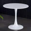 Table de salle à manger blanche élégante avec plateau et support en acier robuste, structure de table de cuisine