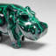 Genuine Polished Malachite Hippo Carving (355.8 Grams)