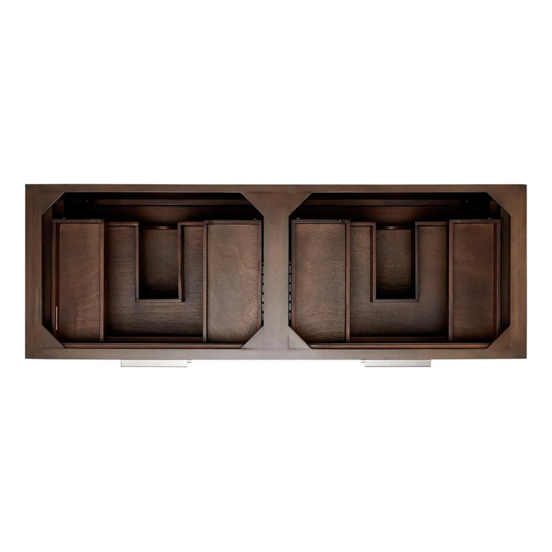 60" Hytes Double Bathroom Vanity Set with Oval Undermount Sinks, Sky Gray, Carrara Marble
