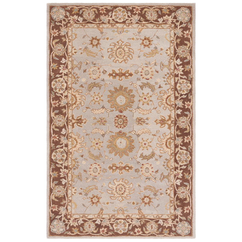 Tingley Hand Tufted Wool Pile Oriental Rug, Rectangle 4' x 6'