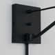 Gionelli Single Light Glass Steel Dimmable Plug-in Swing Arm Sconce